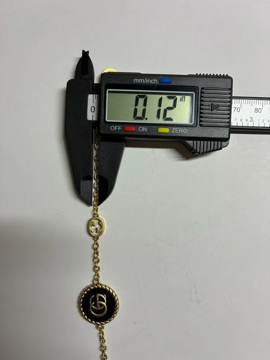 Gucci Gold and Black GG Rope-Edge Chain Bracelet - Picture 7 of 8